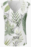 Printed Ruffles Tank Top