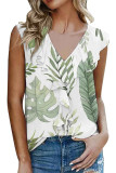 Printed Ruffles Tank Top