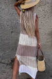 Colorblock Eyelet SPlit Dress
