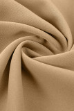 Plain Strapless Bandeau Split Max Dress