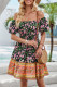 Bohimien Off Shoulder High Waist Floral Dress