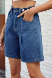 Washed Distressed Denim Short