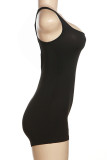 Black One Piece Biker Shorts