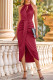 Satin Sleeveless Halter Smocked Dress