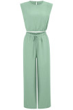Plain Sleeveless Two Pieces Set