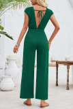 Twist Knot Wide Leg One Piece Jumpsuit