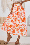 Floral Printed A Line Maxi Skirt