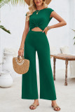Twist Knot Wide Leg One Piece Jumpsuit