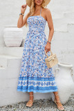Halter Neck Floral Maxi Dress