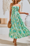 Halter Neck Floral Maxi Dress