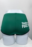 Letter Print Yoga Sports Shorts