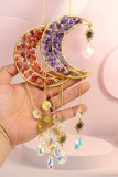 Moon Shape Colorful Stone Wind Chime