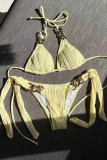 Metal Buckle 2PCS Beach Bikini Set