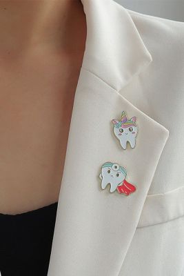 Cute Dents Pattern Badges MOQ 5pcs
