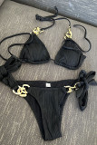 Metal Buckle 2PCS Beach Bikini Set