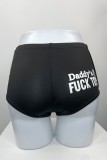 Letter Print Yoga Sports Shorts