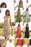Sleeveless Beach Knitting Dress