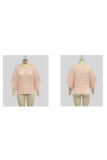 Plain Eyelet Knitting Top