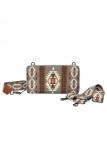 Boho Western Print Zipper Crossbody Bag MOQ 3pcs