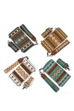 Boho Western Print Zipper Crossbody Bag MOQ 3pcs