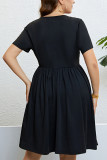 Plus Size Black Mini Dress