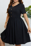 Plus Size Black Mini Dress
