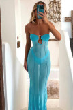 Off Shoulder See Through Mesh Dress