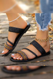 Vintage Ethnic Strap Flat Sandals