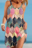 Butterfly Print Sleeveless Mini Dress