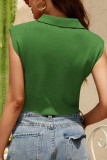 Sleeveless Plain Knitting Crop Top