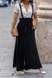 Black Wide Leg Overall