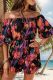 Off Shoulder Tie Dye One Piece Romper