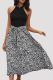 Blackl Leopard Halter Sleeveless Dress