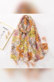 Floral Tassel Scarf