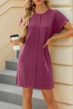 Plain Exposed Seam Jersey Dress