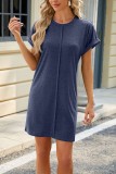Plain Exposed Seam Jersey Dress