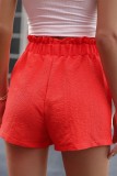 Plain Elast Waist Pockets Shorts