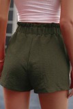 Plain Elast Waist Pockets Shorts