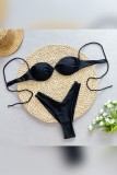 Plain Underwired Padding High Cut Bikini Set