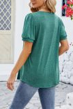 Square Neck Plain Smocked Top