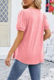 Square Neck Plain Smocked Top