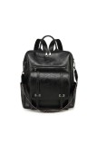 Plain PU Buckle Pockets Backpack MOQ 3pcs