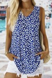 V Neck Sleeveless Printing Tank Top