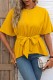 Plain Irregular Length Blouse With Belt