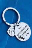 Thanks Mom Quotes Round Keychain MOQ 5pcs