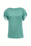 Plain Tassel Sleeves Top
