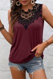 Embroidery Lace Patchwork Tank Top