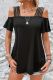 Black Cold Shoulder Straps Top