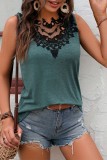 Embroidery Lace Patchwork Tank Top