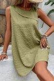 Plain Sleeveless Mini Dress